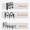 3FT Single Bed Frame Folding Guest Bed Metal Platform with Headboard & Footboard