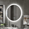 Illuminated Bathroom Mirror LED Light Demister Touch Sensor Time Display