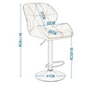 1/2/4/6x Bar Stool Swivel Gas Lift Adjustable Height Barstool with Velvet Padded