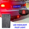 72 LED 12V CAR REAR DIFFUSER SPOILER BRAKE LIGHT BUMPER COVER PILOT LAMP FOR BMW