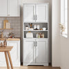 Tall Bathroom Cabinet, Freestanding Bathroom Storage Cabinet with 4 Doors
