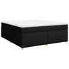 Box Spring Bed with Black 180x200 Fabric Q5E0