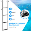 4-Step Telescoping Boat Ladder Folding Dock Ladder Extendable Boat Ladder 225 KG