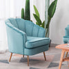 Velvet Scallop Shell Back Tub Chair Armchair Dressing Sofa Stool Bedroom Lounge