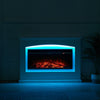 34inch Electric Fireplace Surround Suite Fire Heater with 7 Color LED Mood Light