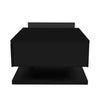 COFFEE TABLE WITH LED LIGHT, HIGH-GLOSS BLACK WITH DRAWER LIVING ROOM FURNITURE