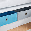 Children Bookshelf Kids Sling Book Rack with Storage Bins Toys Organizer White