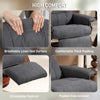 Swivel Recliner Chair with Footrest Wooden Base for Living Room Bedroom, Grey