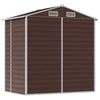 Vopese Garden Shed Brown 191x130x198 Galvanised Steel, Storage Shed Metal R4G8