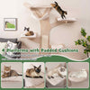 5-Level Cat Climber Tree Activity Center Indoor Wall-Mounted Cat Tower-Natural