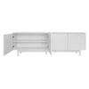 Modern TV Stand 175 cm Storage Cabinet Entertainment Unit for Living Room, White