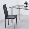 Panana Set of 4 New Faux Leather Black/Grey Dining Chairs Kitchen Home Chairs