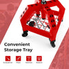 Rolling Seat Mechanic Stool Chair Height Adjustable Roller Work Chair w/Tray
