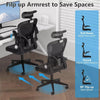 Ergonomic Office Chair, Lumbar Support Chair Adjustable Headrest High Back Black