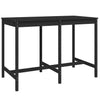 7 Piece Garden Bar Set Black Solid Wood Pine vidaXL