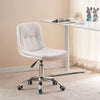 Adjustable Cushioned Computer Desk Office Chair Chrome Legs Lift Swivel Chairs
