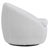 Teddy Velvet Swivel Accent Chair Tub Armchair Barrel Chair with Metal Ring White