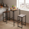 Breakfast Bar Table and Stools Kitchen Dining Room Industrial Furniture Set of 3