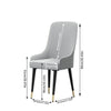 Set 2 Leather Kitchen Dining Chairs Tufted Gold Lion Head Pull Ring Accent Chair