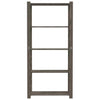 5-Tier Storage Rack Grey 80x38x170 Solid Wood Pine Q3D0
