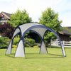 Outdoor Gazebo Event Dome Shelter Party Tent for Garden Camping Cream and Blue