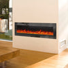 60inch Heater LED Electric Fireplace Inset Wall Mounted Crystal Log Fire Flame