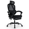 High Back Mesh Desk Chair with Retractable Footrest