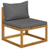 5 Piece Garden Lounge Set with Cushions Solid Wood Acacia (UK/IE/FI/NO only) vid