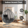 Hanging Egg Chair Indoor Outdoor Swing Chair Hammock with Cushion-Max Load 150kg