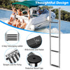 4-Step Telescoping Boat Ladder Folding Dock Ladder Extendable Boat Ladder 225 KG