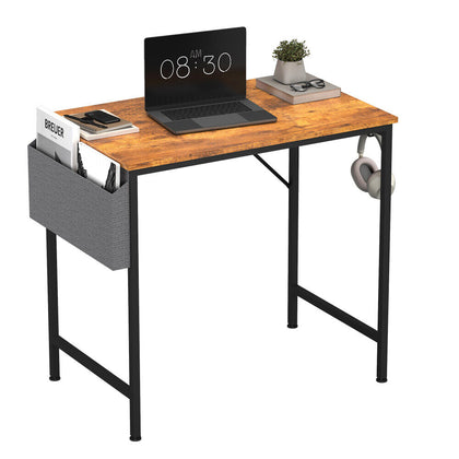 Modern Computer Desk Laptop PC Study Table Home Office Desk with Side Bag 80cm