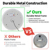 Round LED Bathroom Mirror With Demister Heated Bluetooth Touch Sensor 600×600mm
