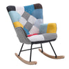 Soft Upholstered Rocking Chair Fireside Armchair Balcony Recliner Rocking Sofa