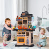 Kids Play Kitchen Pretend Kitchen Toy Set Cooking Role Gift w/Lights Sounds Gift