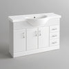 Basin Vanity Unit Sink Cabinet Bathroom Storage Furniture 1200mm White Gloss