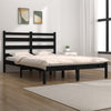 GuyAna Bed Frame Black Solid Wood Pine 120x200 ,Solid Wood Bed Bed W7B4