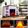 Electric Fireplace Flame Effect Heater,Timer&20 Color LED Light TV Cabinet Stora