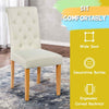 Parson Accent Diner Chairs Dining Room Chairs Set of 2 w/Padded Seat-Beige