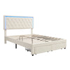 Upholstered Bed With 2 Drawers Storage Bed Frame Double for Adults, Teenagers