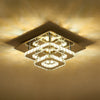 30CM Square LED Ceiling Light Double Layer Crystal Lamp Shaded+Remote+Dimmable