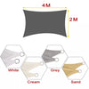 Outdoor Sun Shade Sail Patio Suncreen Awning Garden Sun Canopy 90% UV Block HDPE
