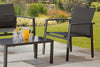 GSD Sydney Aluminium 4pc Sofa Set, Bench, 2 x Chairs & Table – Padded Textilene