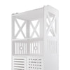 4 Tier Bathroom Storage Cabinet 2 Door Cupboard Free Standing Rack Unit White