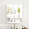 Smilesun Wall-Mounted Bathroom Cabinet w/2 Mirror Doors&Shelves 50x13x60cm White