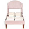 Single Double King Size Bed Frame Upholstered Platform Bed with Slat Support