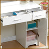 Dressing Table with LED Lights Mirror Glass Cabinet Drawers Vanity Makeup Desk