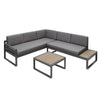 Outdoor Garden Furniture Maia Aluminium L Shape Lounge Set, Left Hand Set