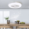 Dia.55cm LED Ceiling Fan Light Dimmable Chandelier Bedroom Lamp w/Remote Control