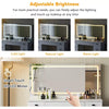 White Dressing Table Wood Makeup Desk with LED Mirror 7 Drawers Stool Bedroom