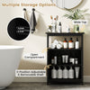 Freestanding Storage Organizer w/ Adjustable Shelf-Black